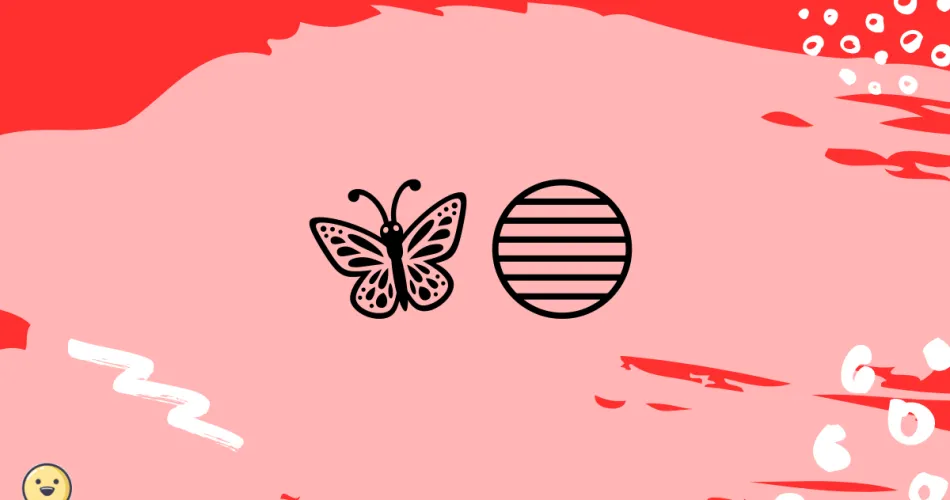 Butterfly And Blue Circle Emoji Meaning
