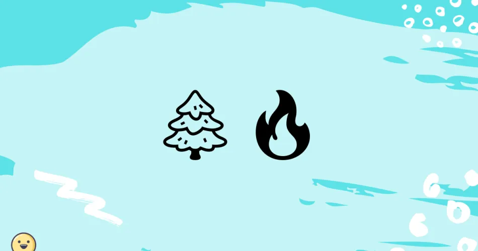 Evergreen Tree And Fire Emoji Meaning