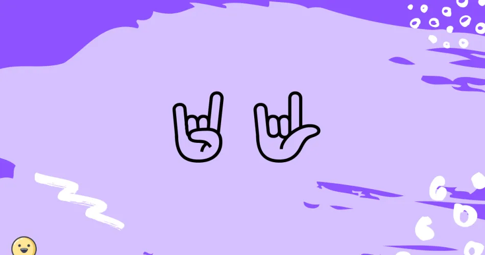 Sign Of The Horns And Love-You Gesture Emoji Meaning