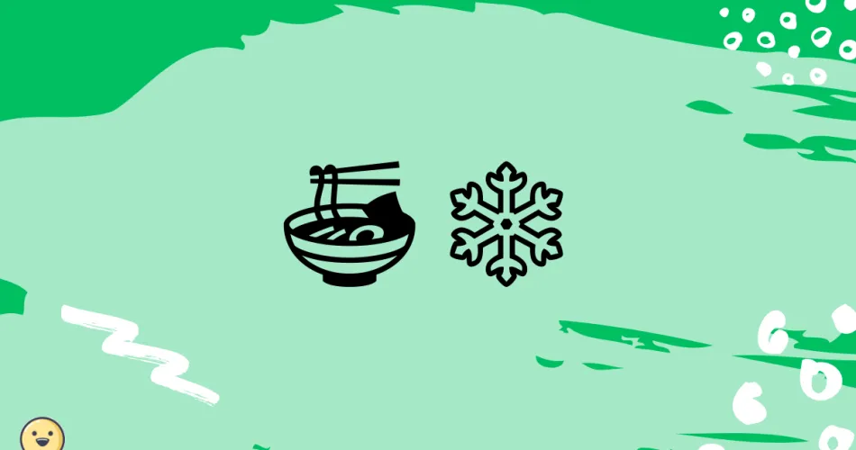 Steaming Bowl And Snowflake Emoji Meaning
