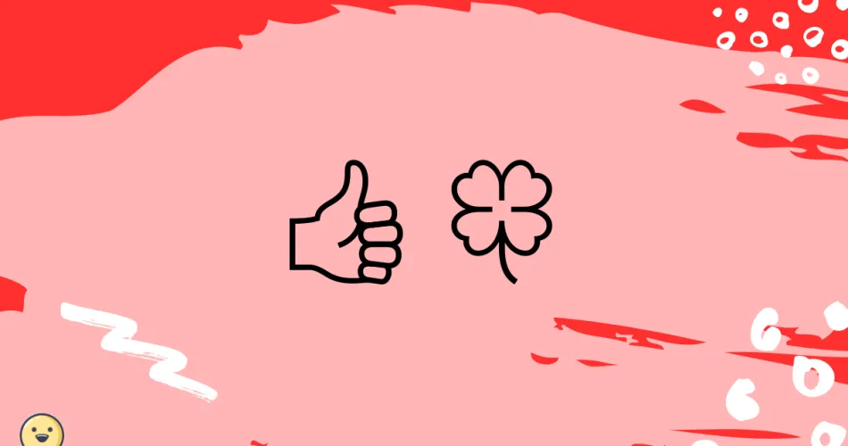 Thumbs Up And Four Leaf Clover Emoji Meaning