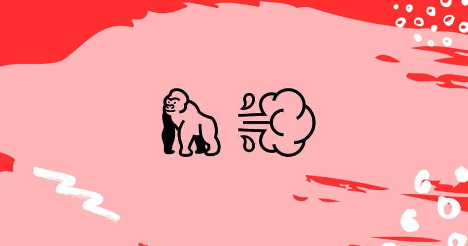 Gorilla And Dashing Away Emoji Meaning
