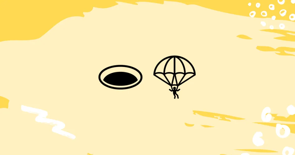 Hole And Parachute Emoji Meaning