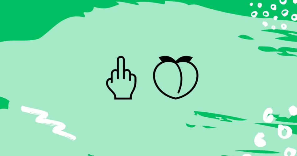 Middle Finger And Peach Emoji Meaning