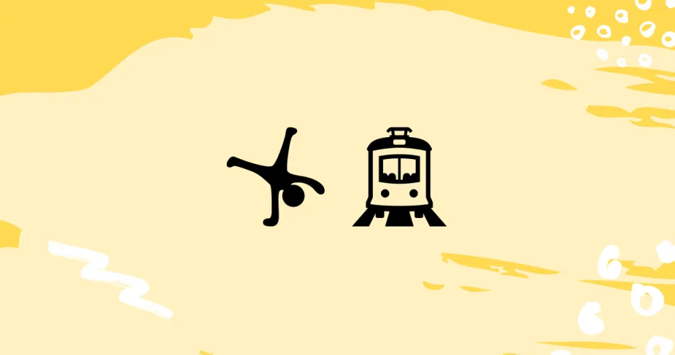 Woman Cartwheeling And Tram Emoji Meaning